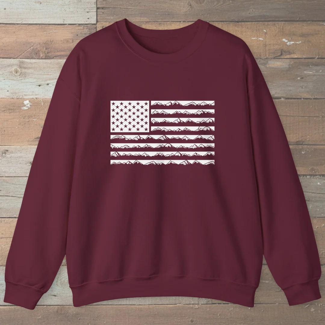 Mountain US Flag Trail Sweatshirt