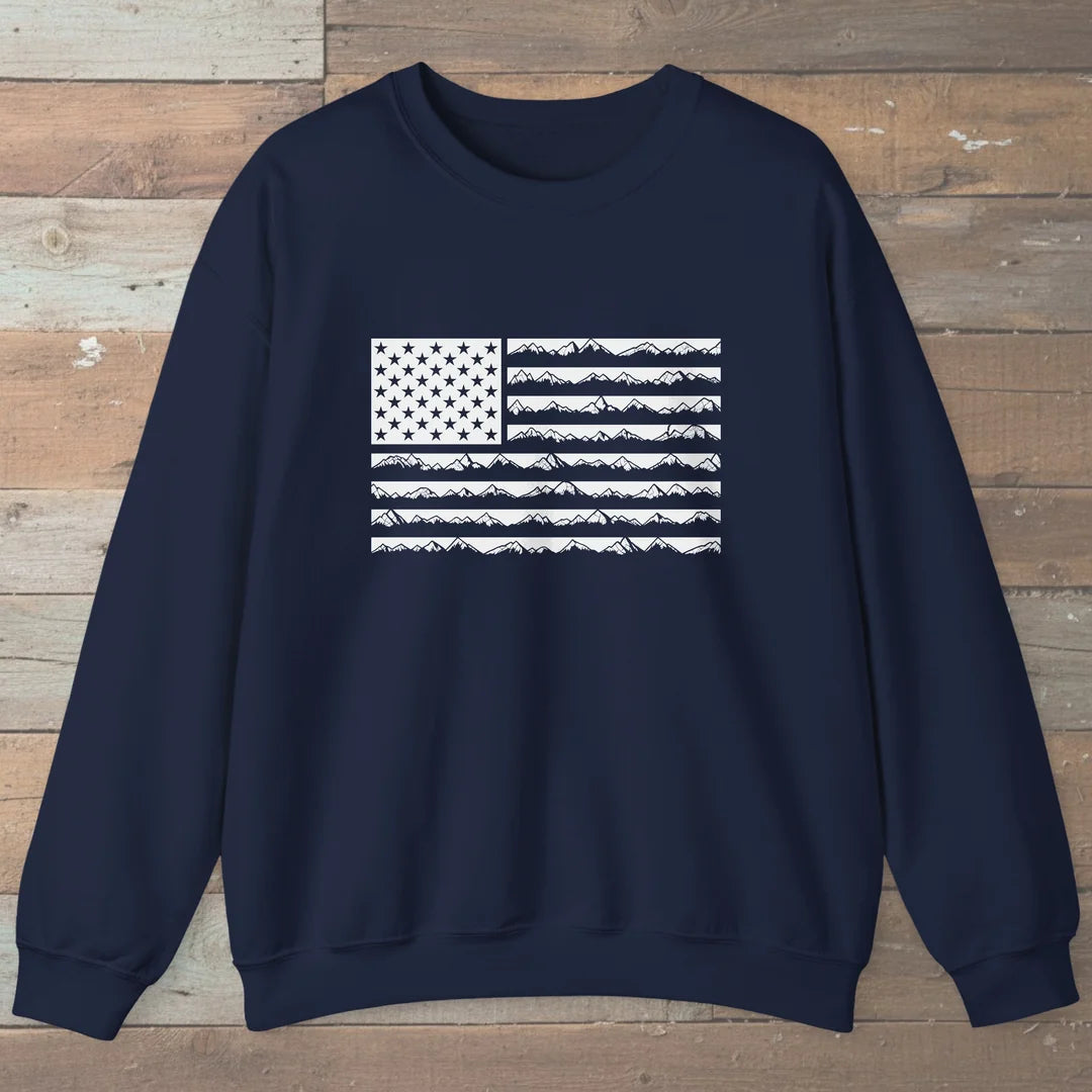 Mountain US Flag Trail Sweatshirt