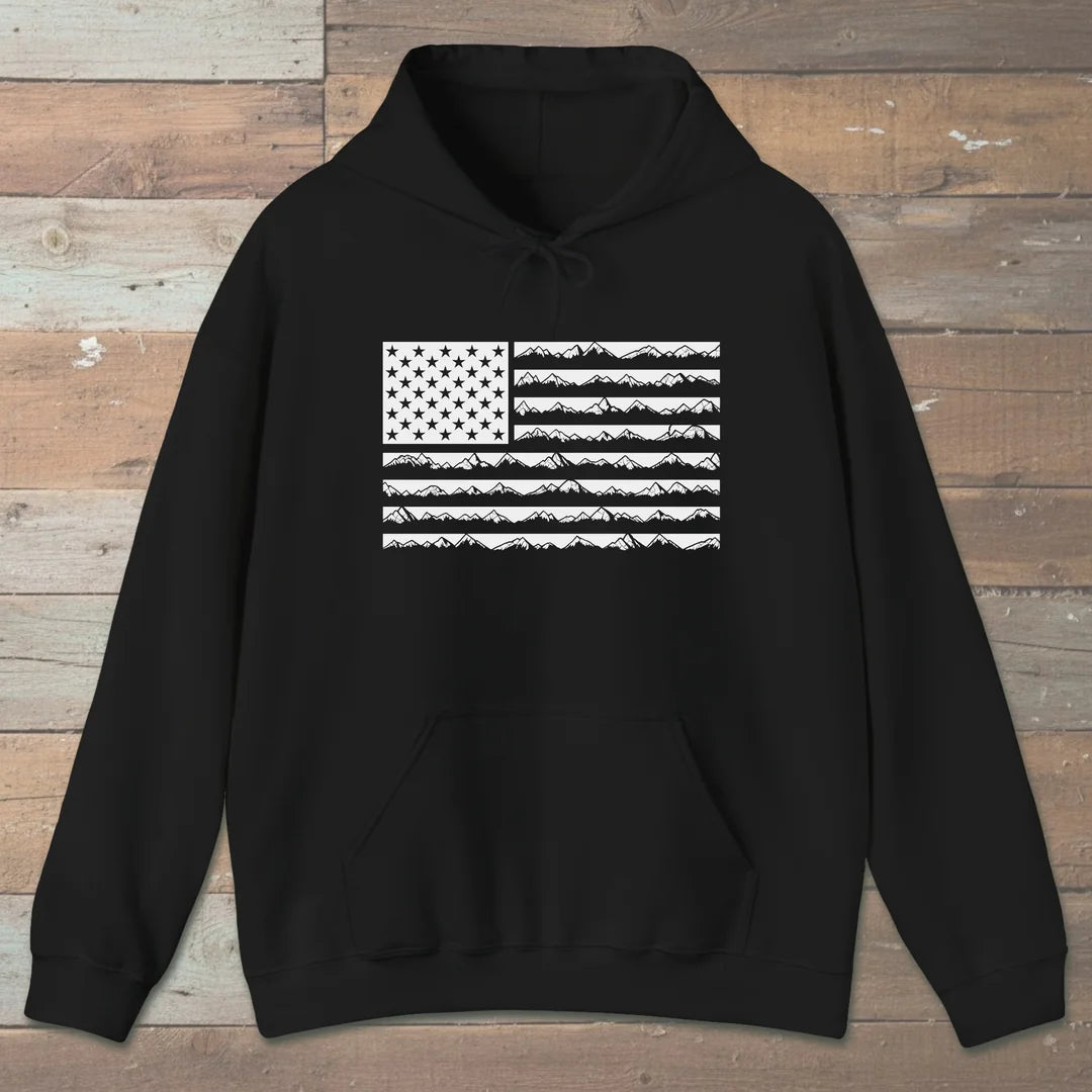 Mountain US Flag Trail Hoodie