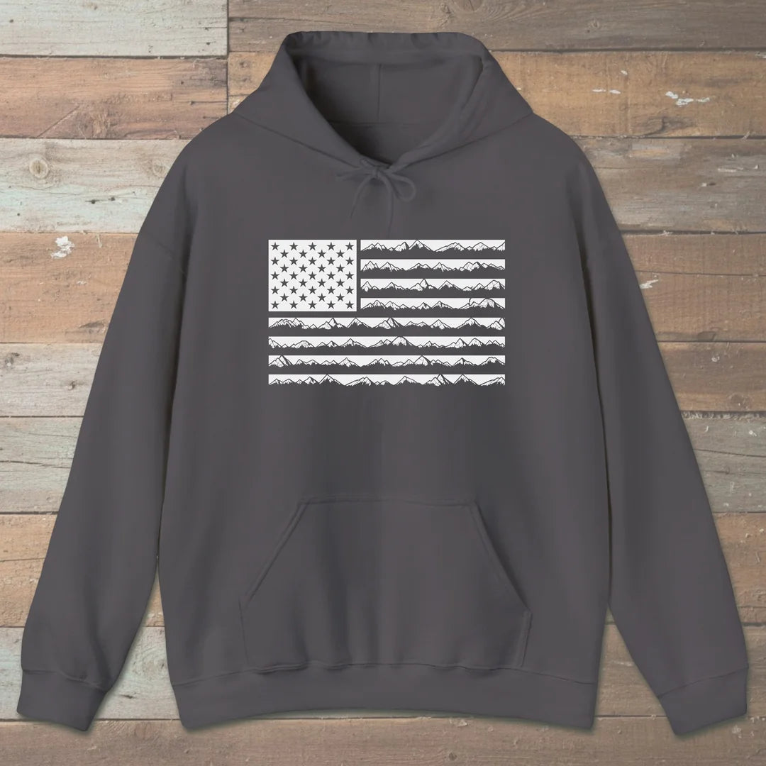 Mountain US Flag Trail Hoodie