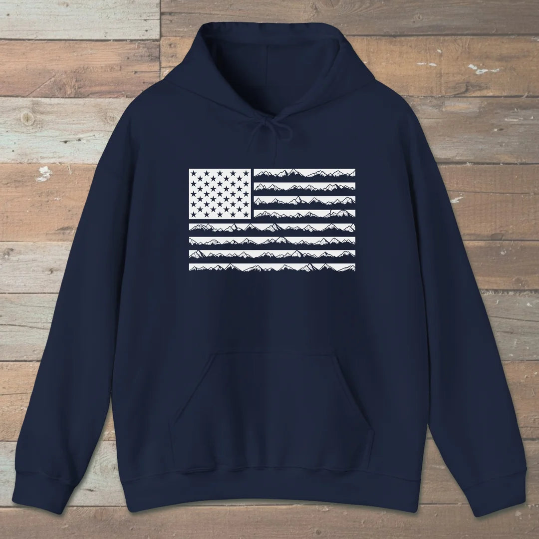 Mountain US Flag Trail Hoodie