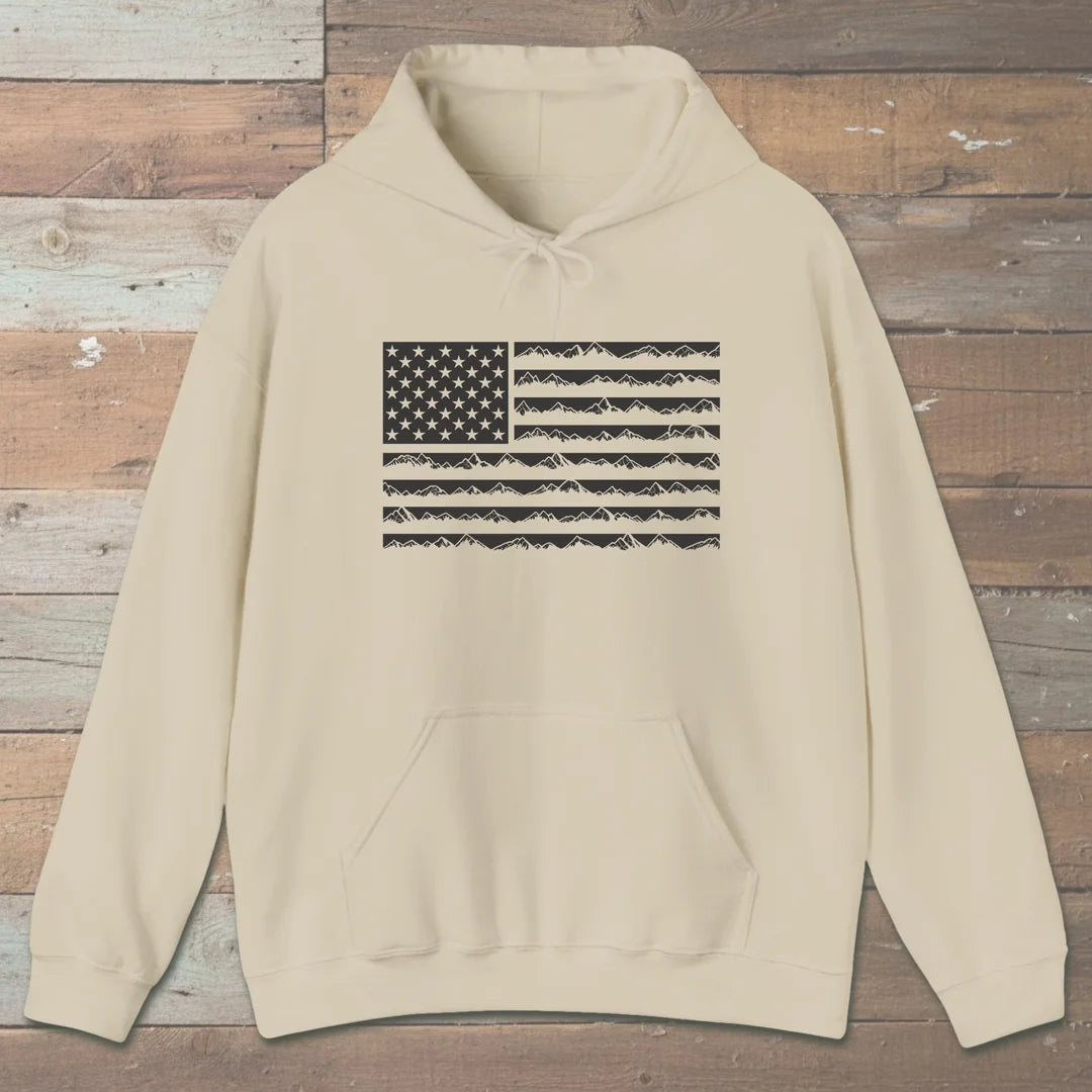 Mountain US Flag Trail Hoodie