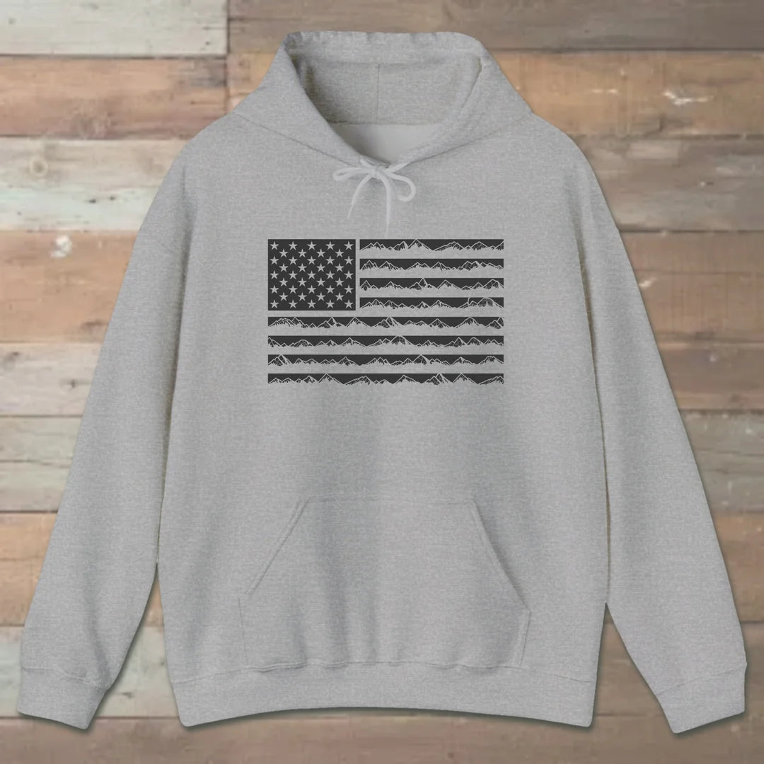 Mountain US Flag Trail Hoodie
