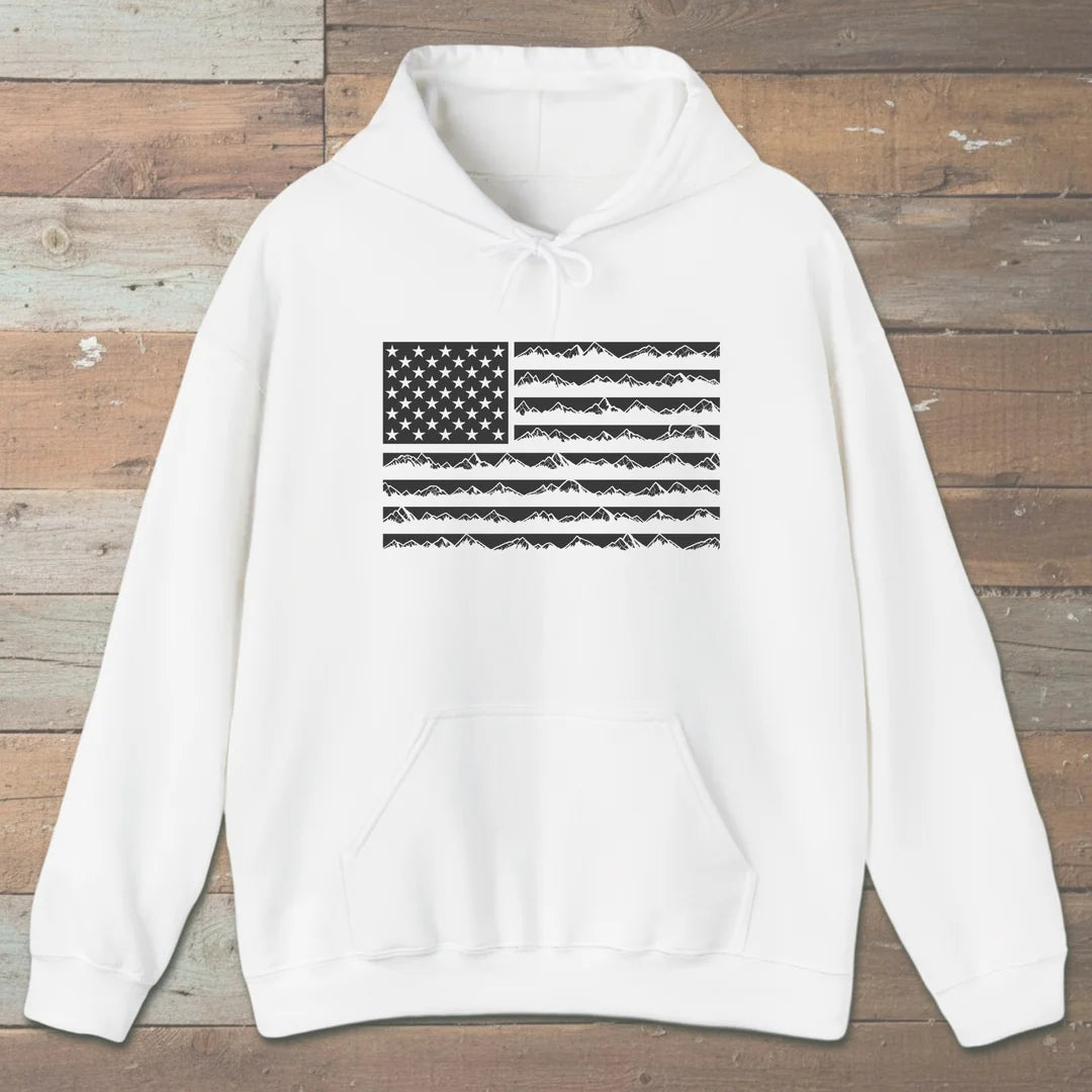 Mountain US Flag Trail Hoodie