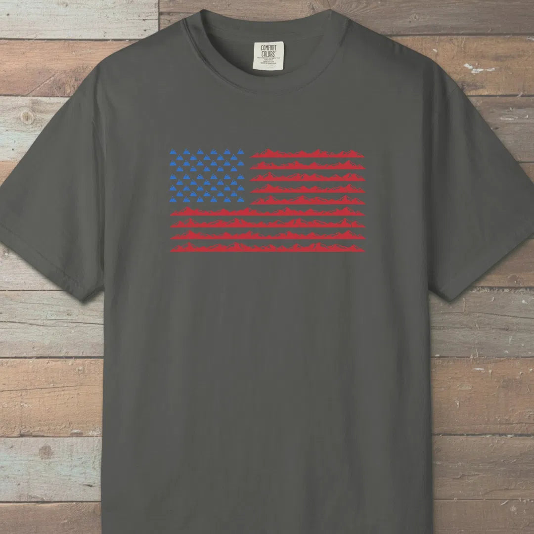 Mountain Flag T-Shirt Pepper Outdoor Nature Tee