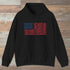 Mountain Flag Hoodie Black Outdoor Nature Tee