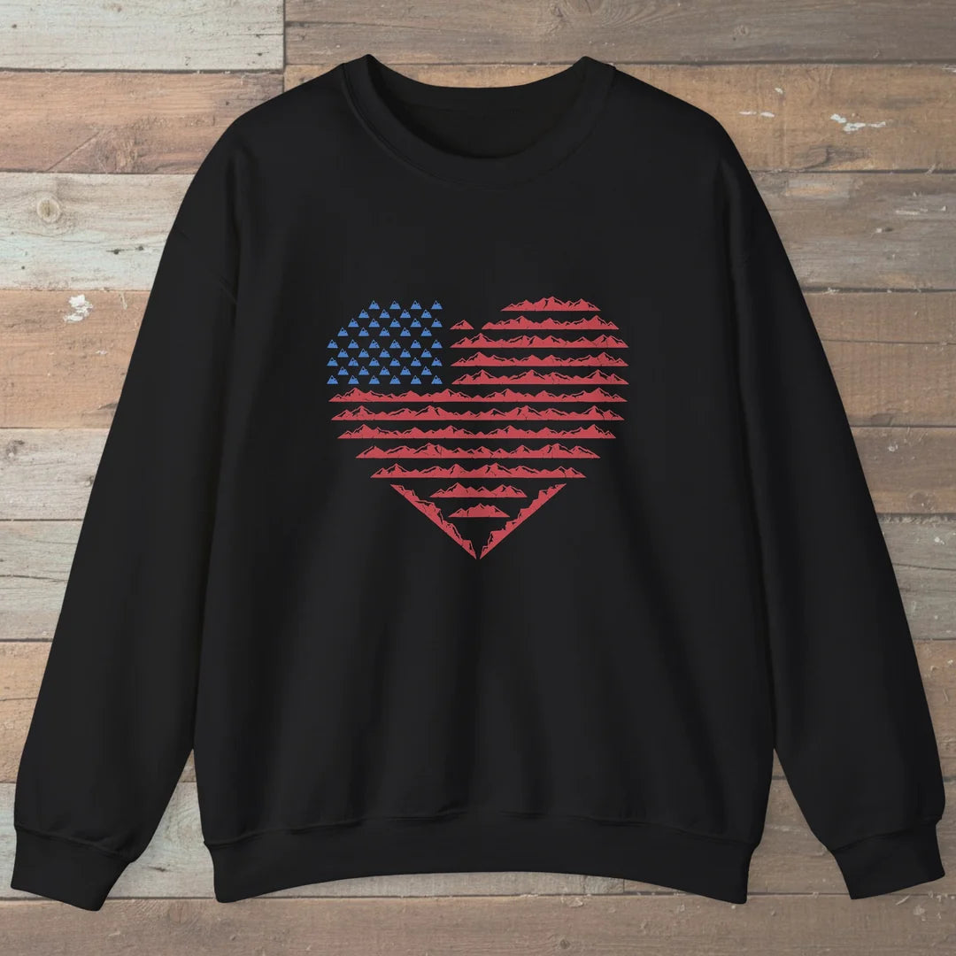 American Mountain Heart Sweatshirt