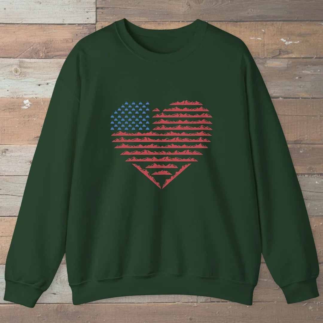 American Mountain Heart Sweatshirt
