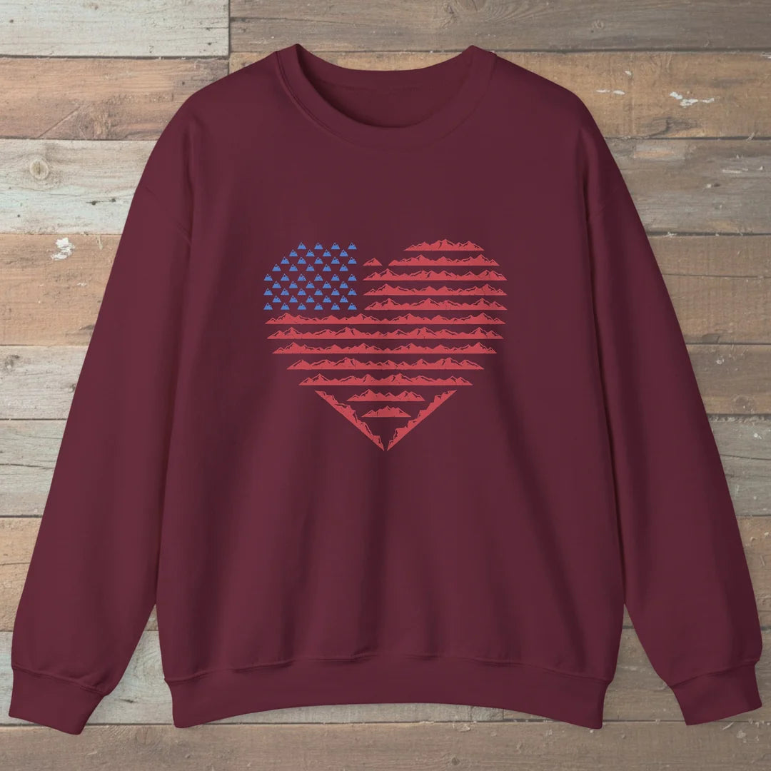 American Mountain Heart Sweatshirt