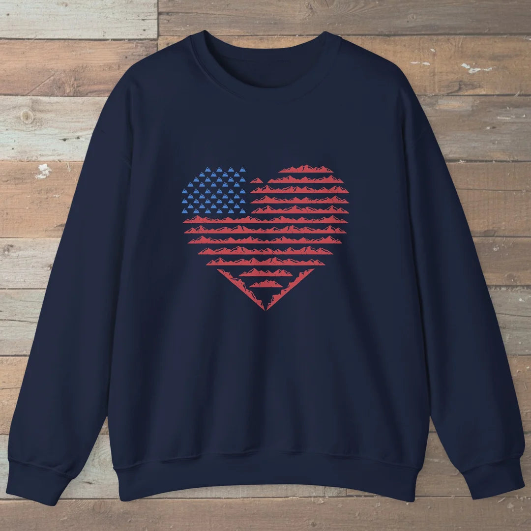 American Mountain Heart Sweatshirt