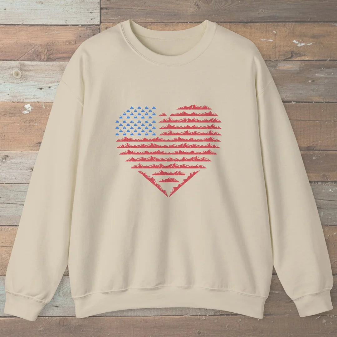 American Mountain Heart Sweatshirt