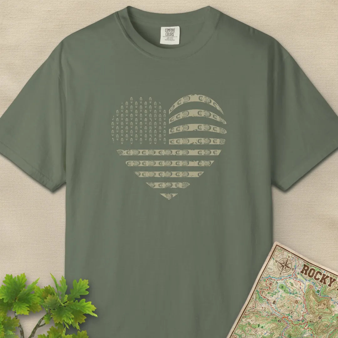 Trail Heart Boot Print T-Shirt