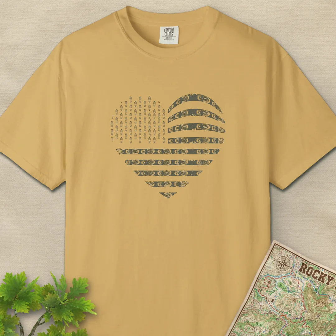 Trail Heart Boot Print T-Shirt