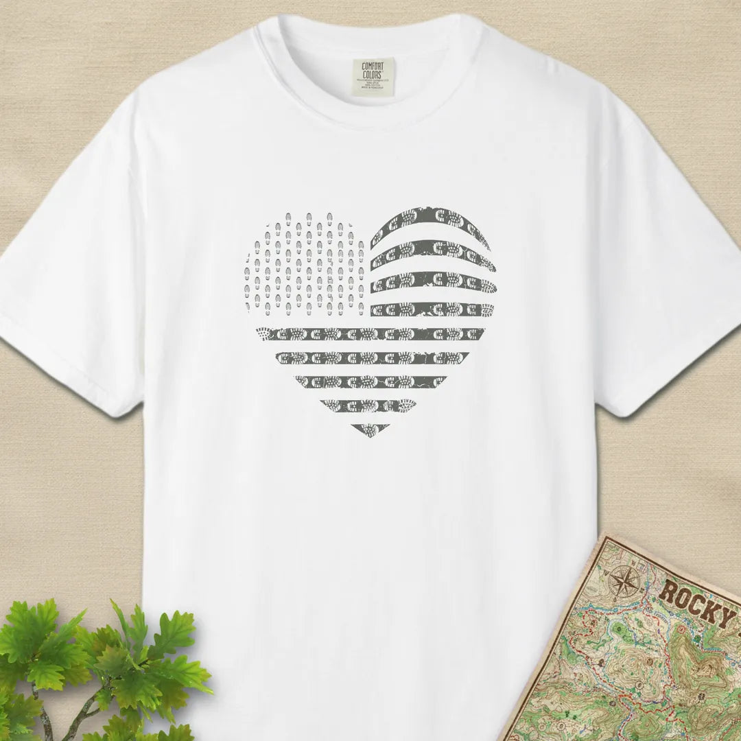 Trail Heart Boot Print T-Shirt