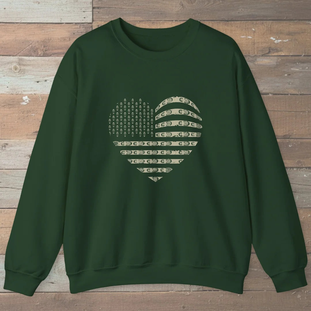 Trail Heart Boot Print Sweatshirt