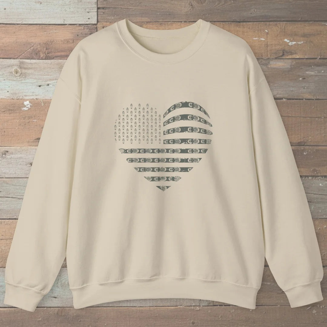 Trail Heart Boot Print Sweatshirt