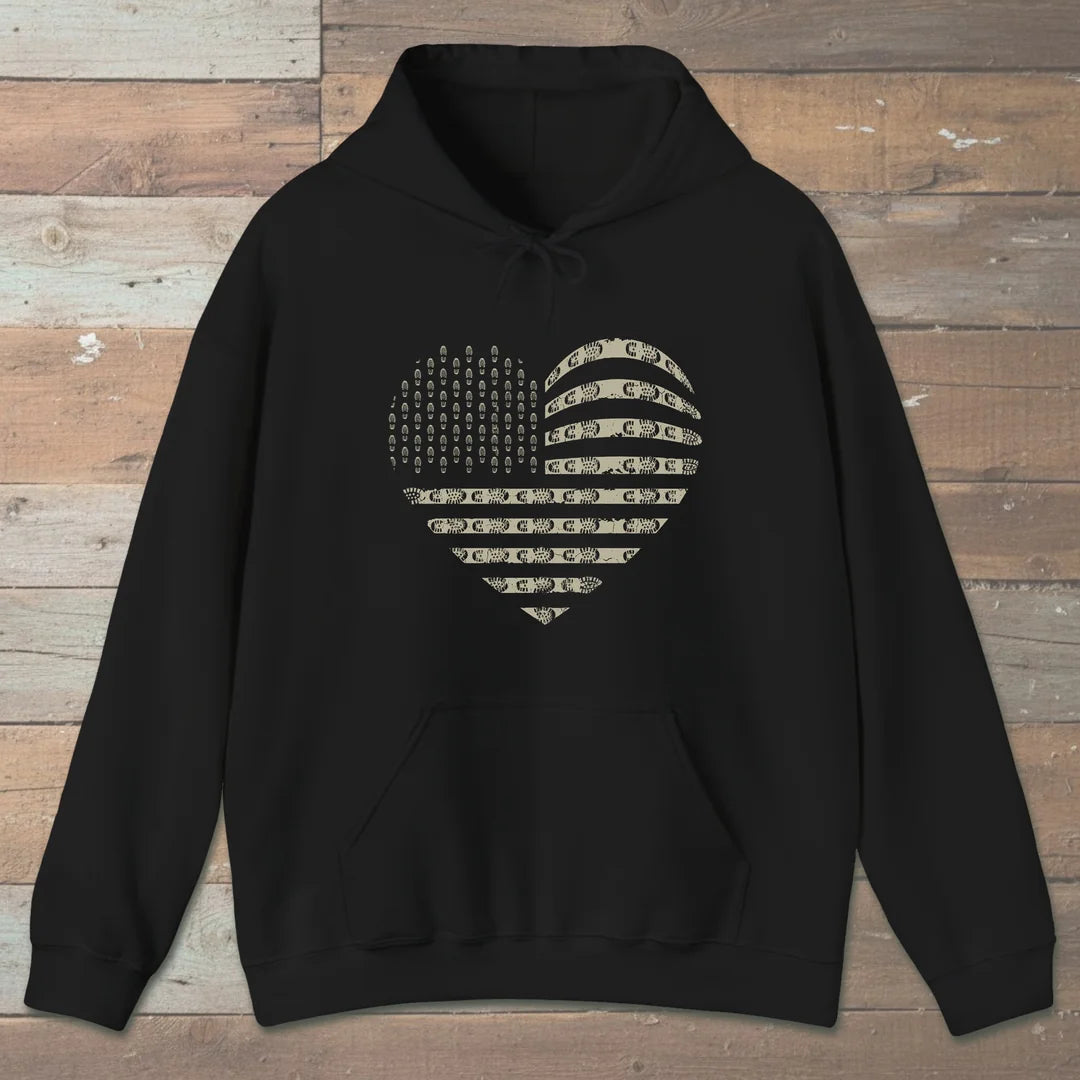 Trail Heart Boot Print Hoodie