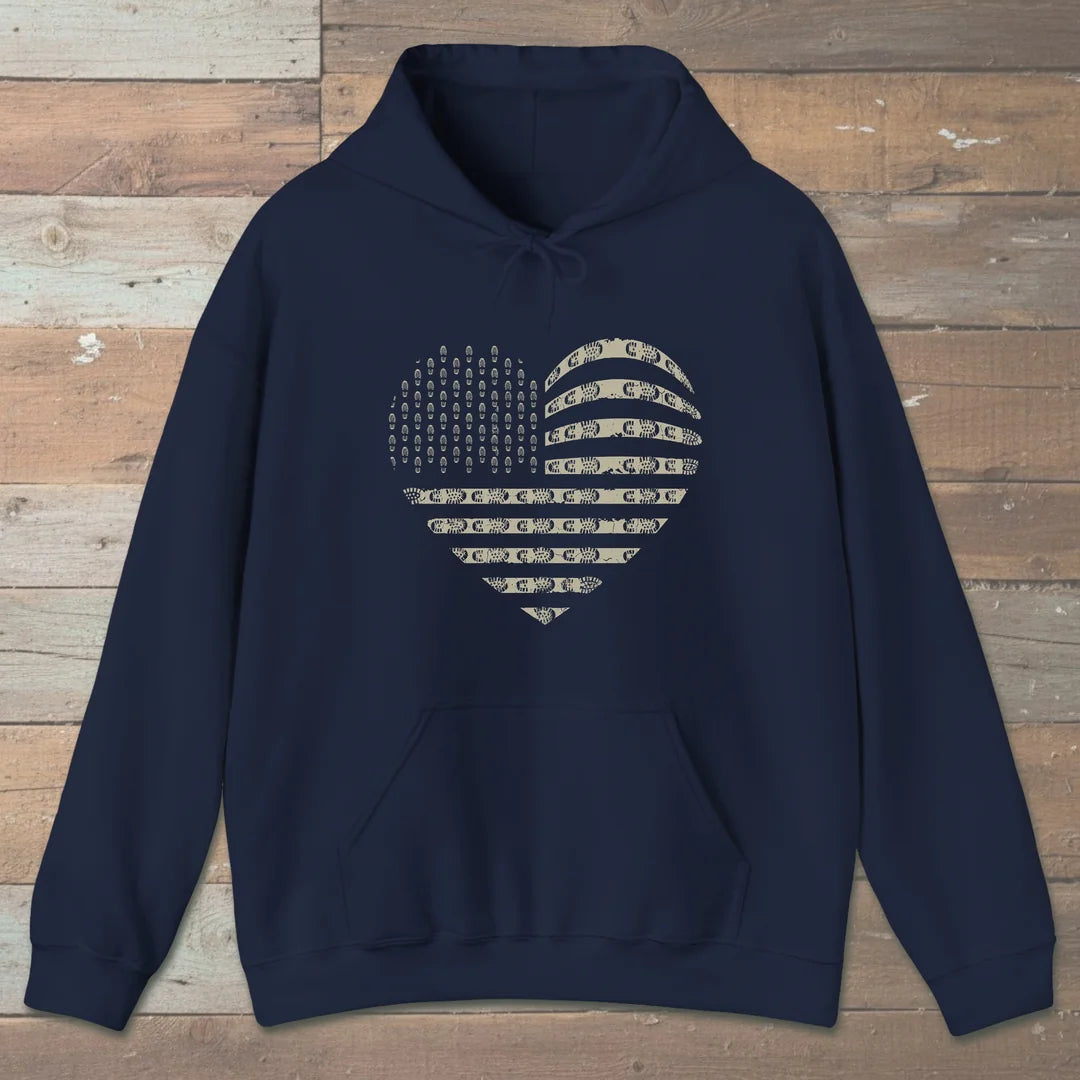 Trail Heart Boot Print Hoodie