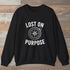 Lost On Purpose Compass Sweatshirt Black Outdoor Nature Tee