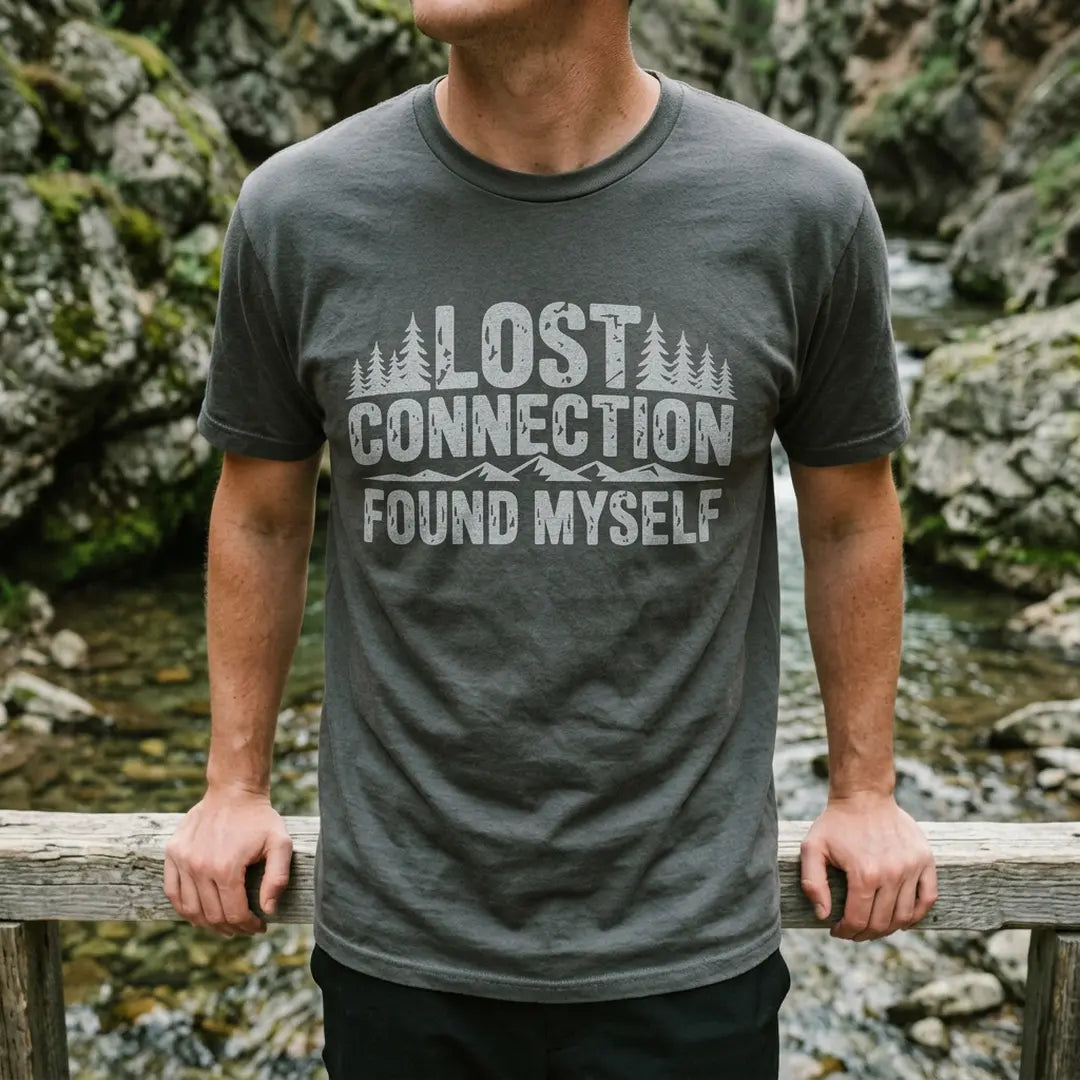 Lost Connection Found Myself T-Shirt Outdoor Nature Tee