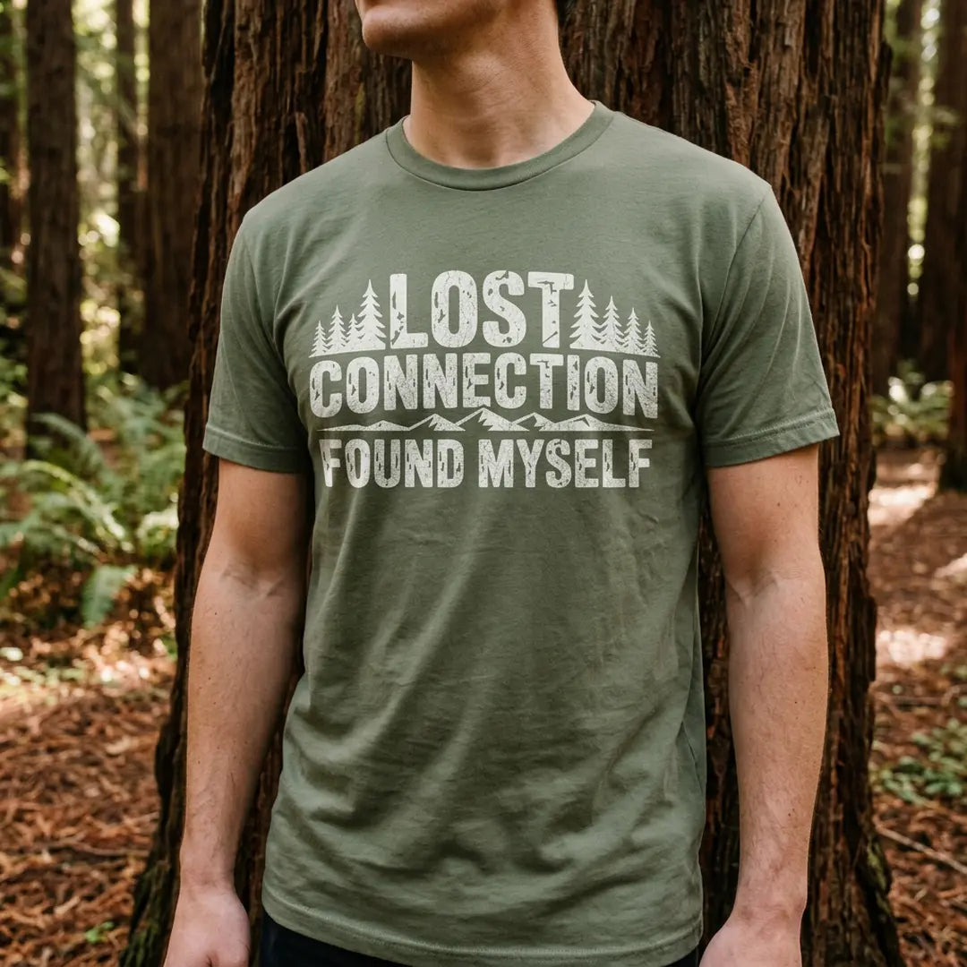 Lost Connection Found Myself T-Shirt Outdoor Nature Tee