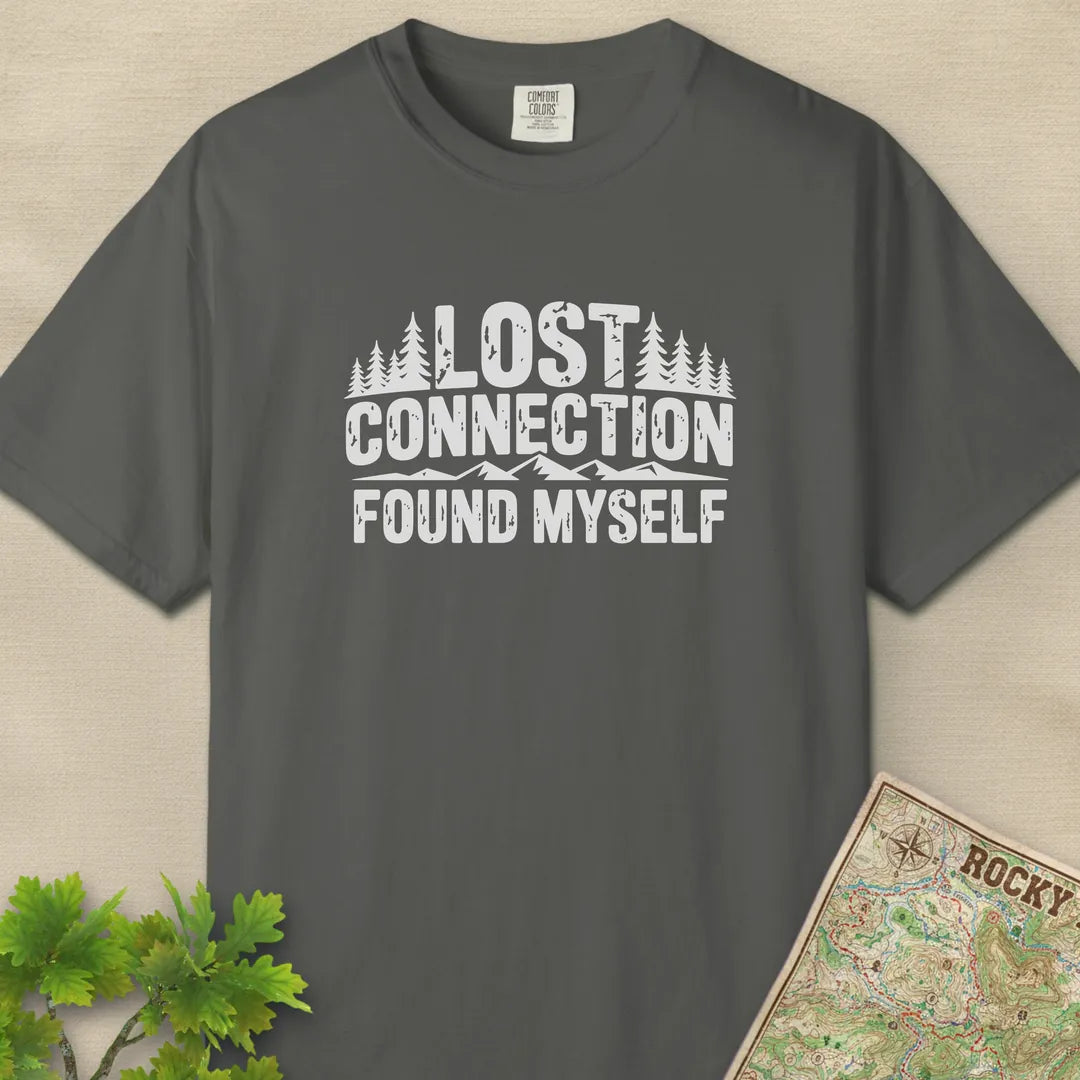 Lost Connection Found Myself T-Shirt Pepper Outdoor Nature Tee