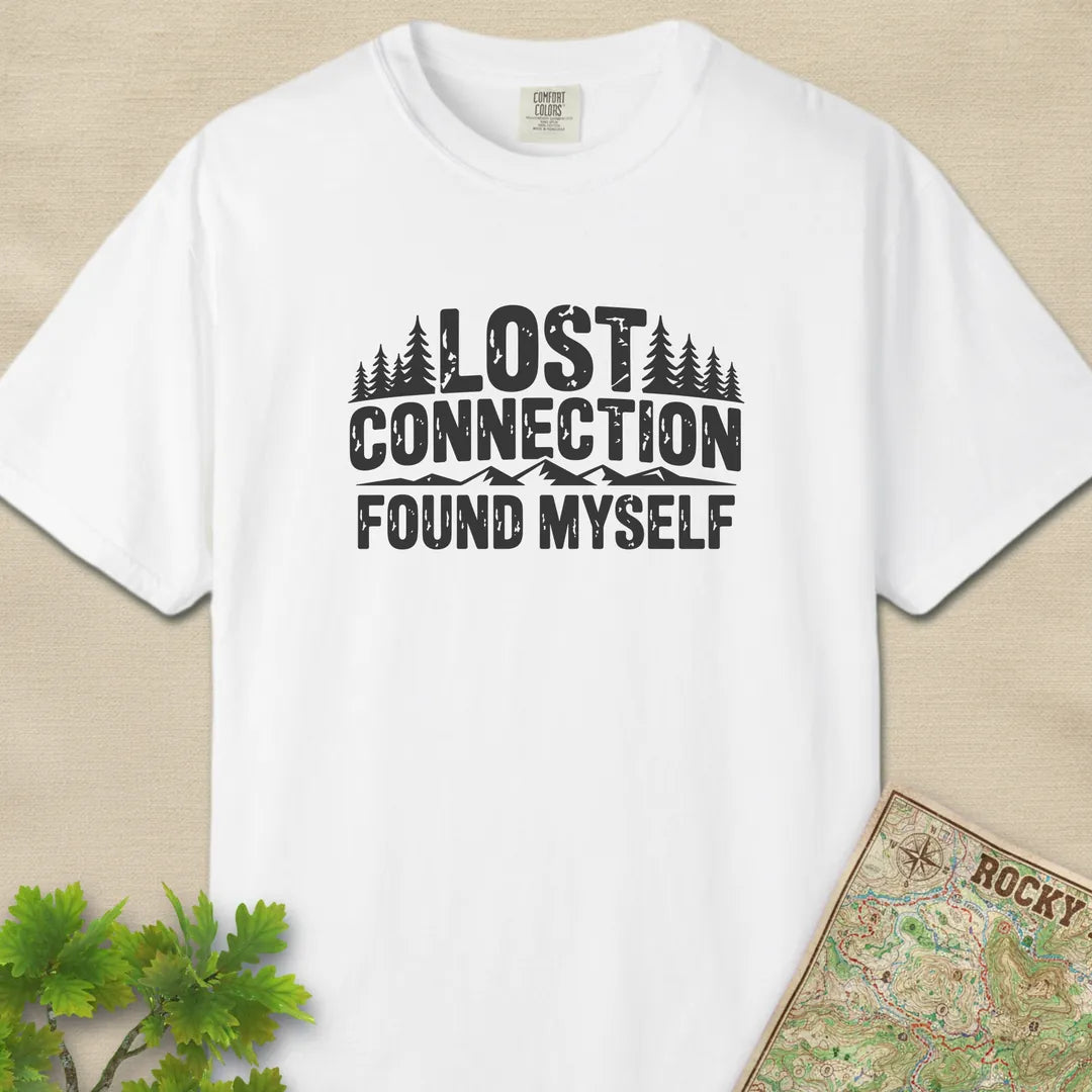 Lost Connection Found Myself T-Shirt White Outdoor Nature Tee