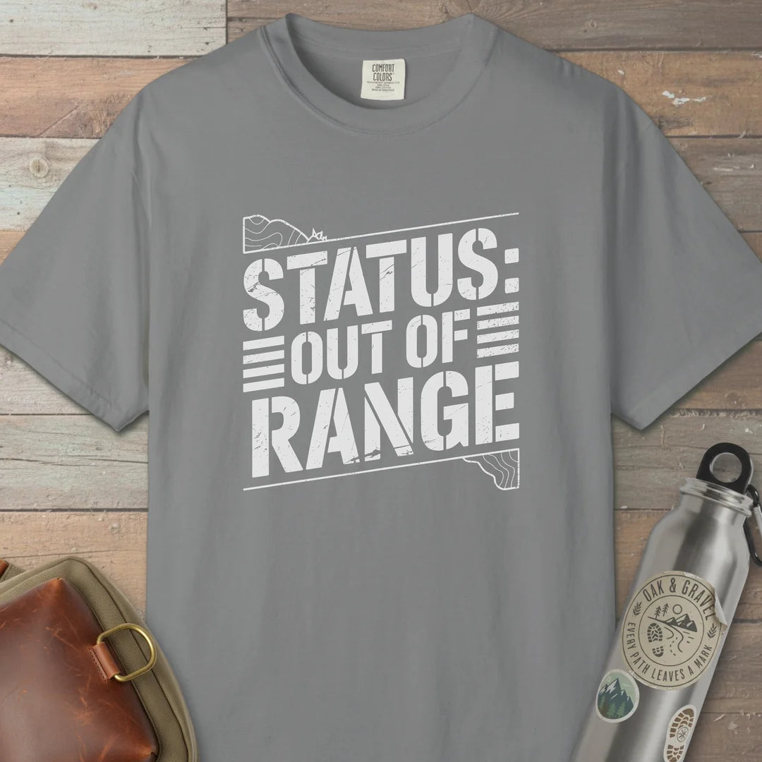 Status Out Of Range T-Shirt Grey Outdoor Nature Tee