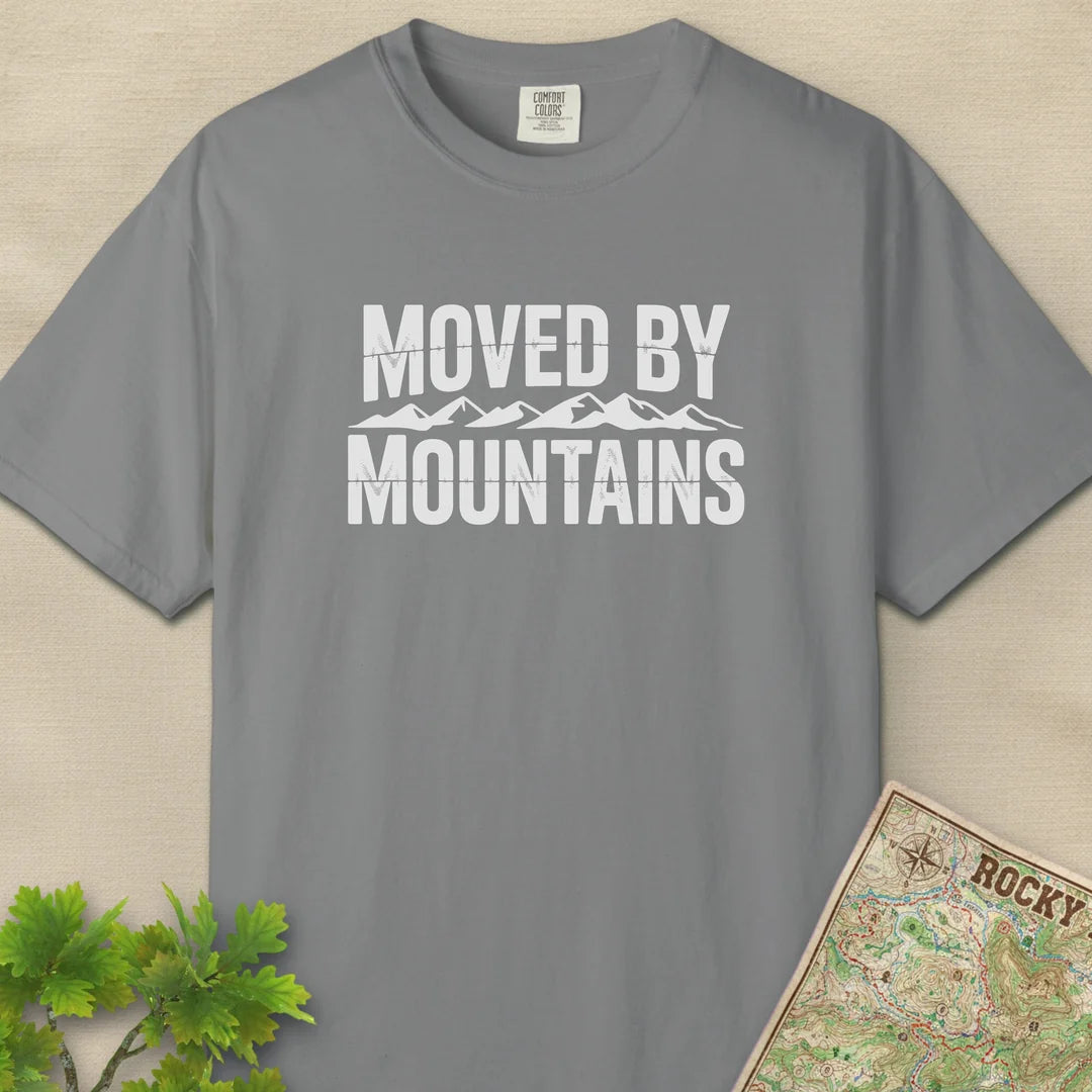 Moved By Mountains T-Shirt Grey Outdoor Nature Tee