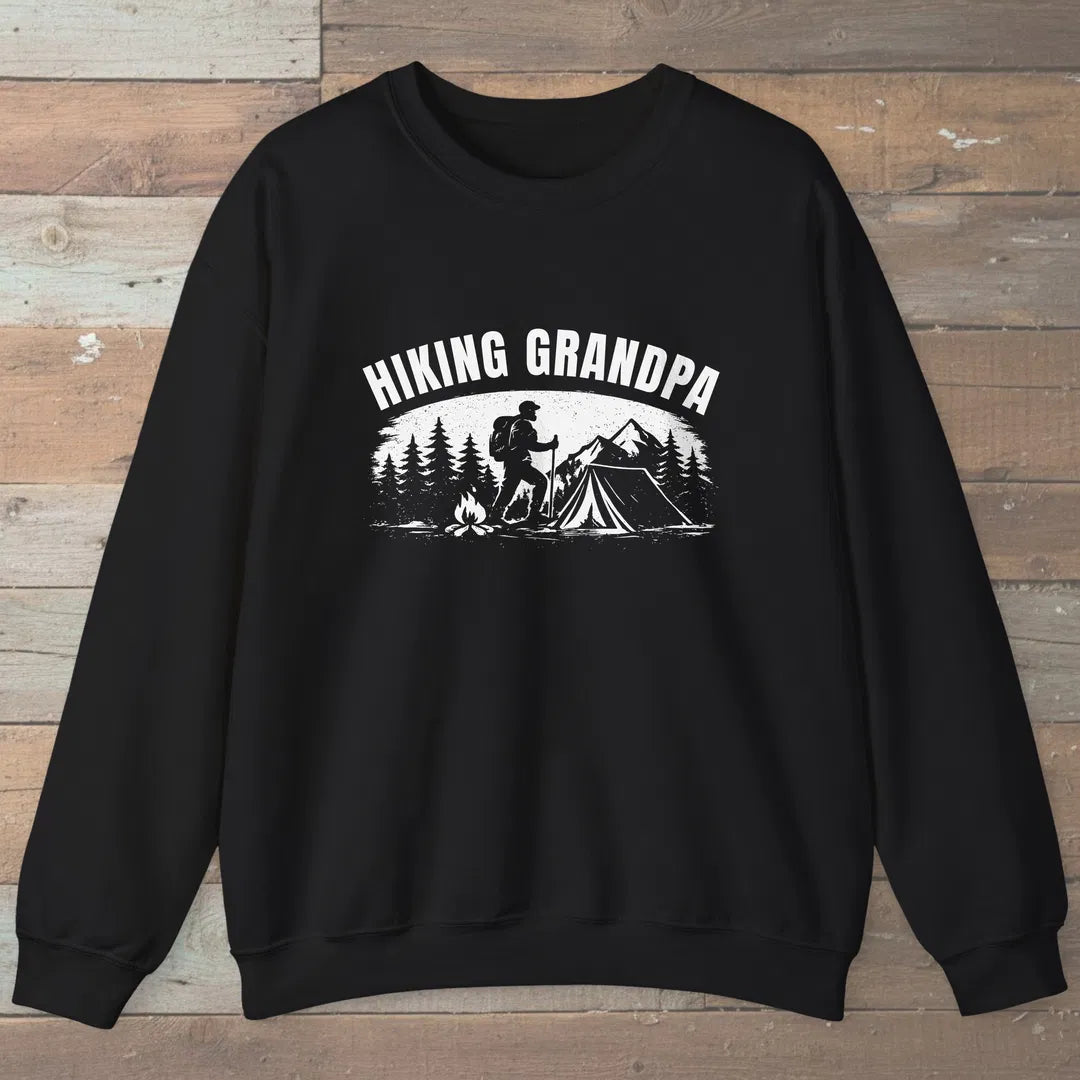 Trailside Grandpa Sweatshirt Black Outdoor Nature Tee