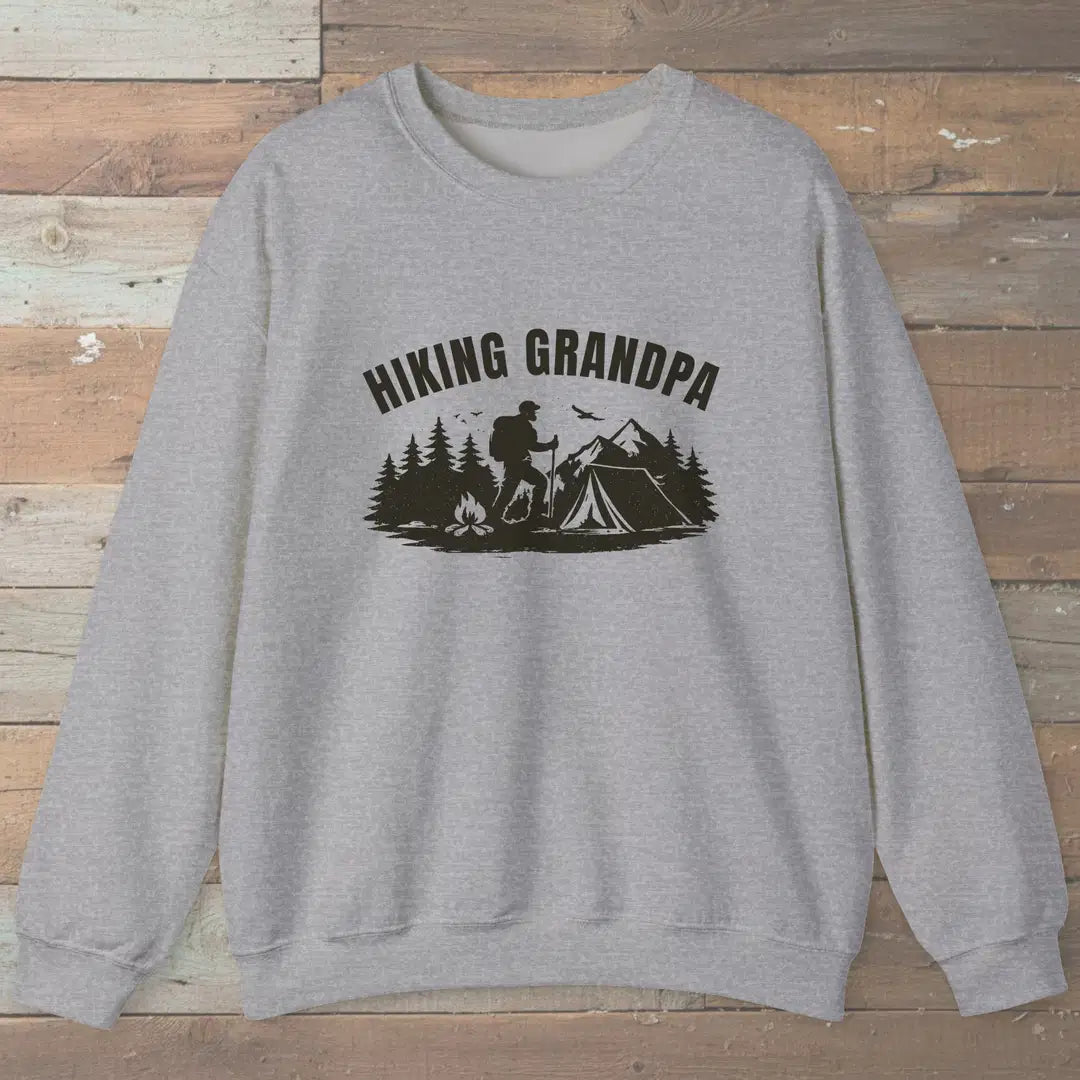 Trailside Grandpa Sweatshirt Sport Grey Outdoor Nature Tee