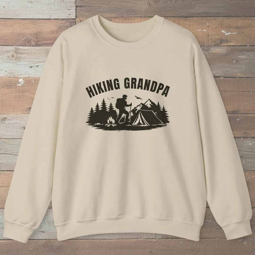 Trailside Grandpa Sweatshirt Sand Outdoor Nature Tee