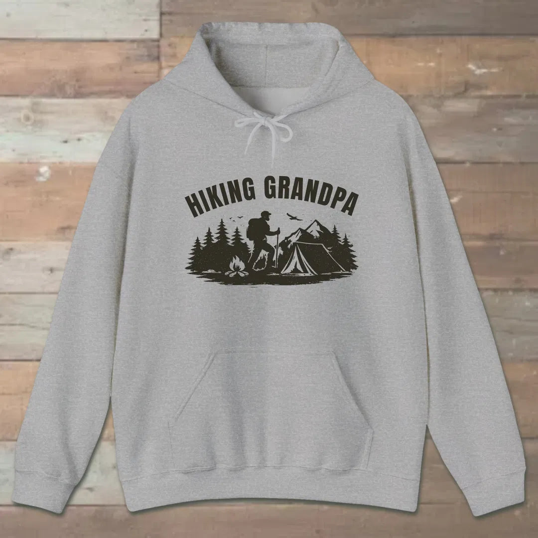 Trailside Grandpa Hoodie Sport Grey Outdoor Nature Tee