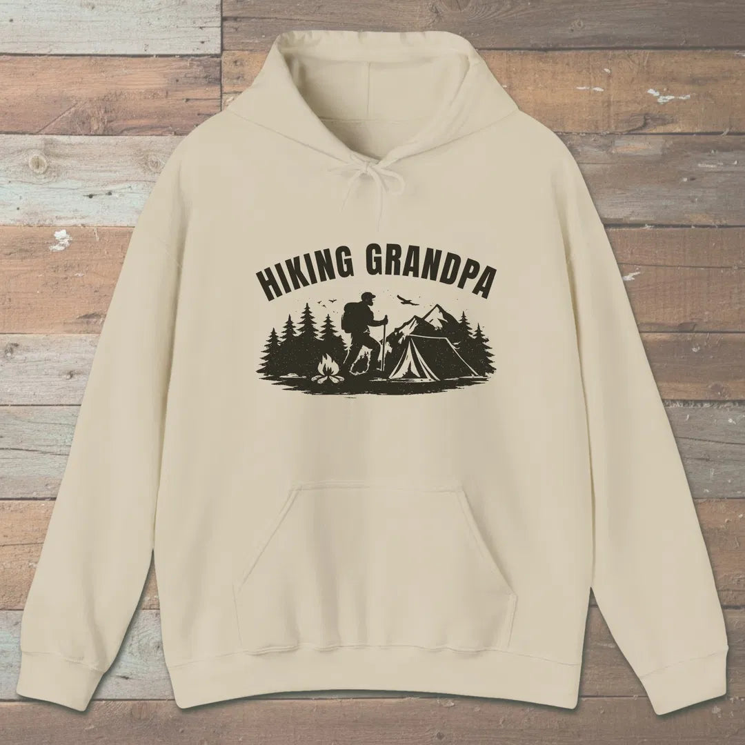 Trailside Grandpa Hoodie Sand Outdoor Nature Tee