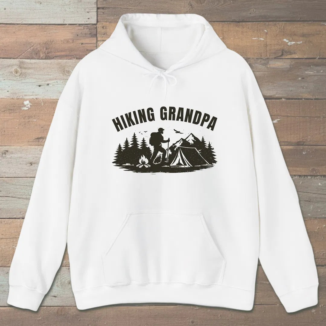 Trailside Grandpa Hoodie White Outdoor Nature Tee