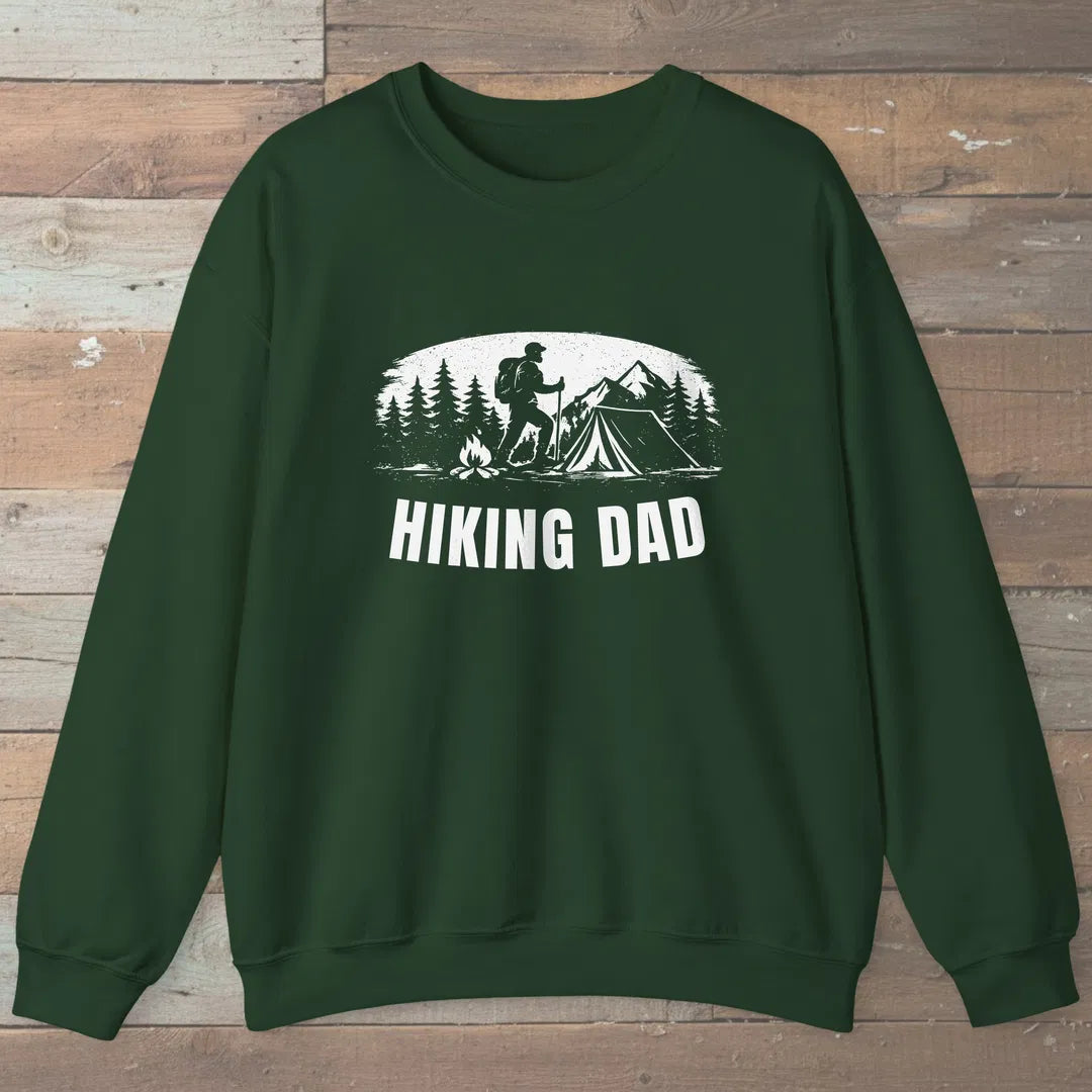 Trailside Dad Sweatshirt Forest Green Outdoor Nature Tee