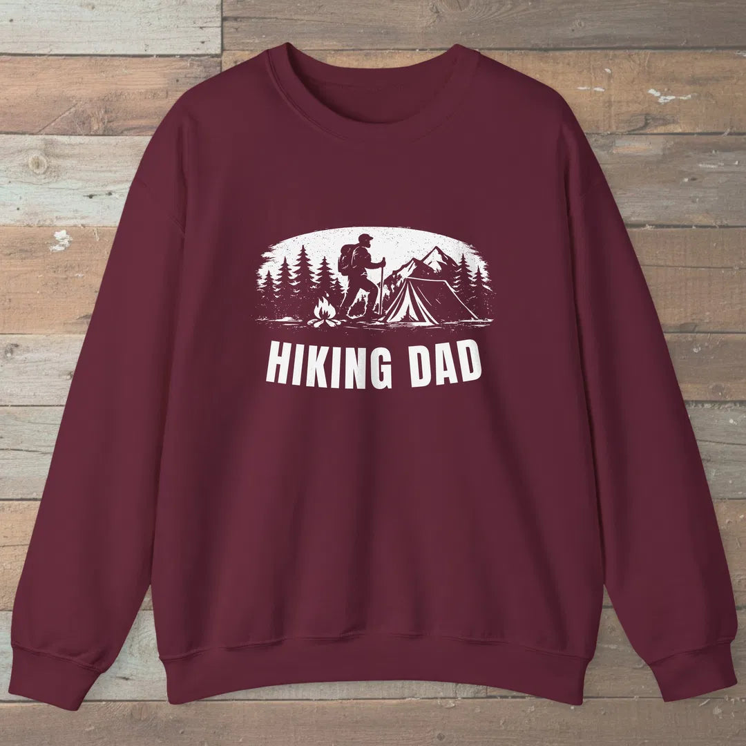 Trailside Dad Sweatshirt Maroon Outdoor Nature Tee