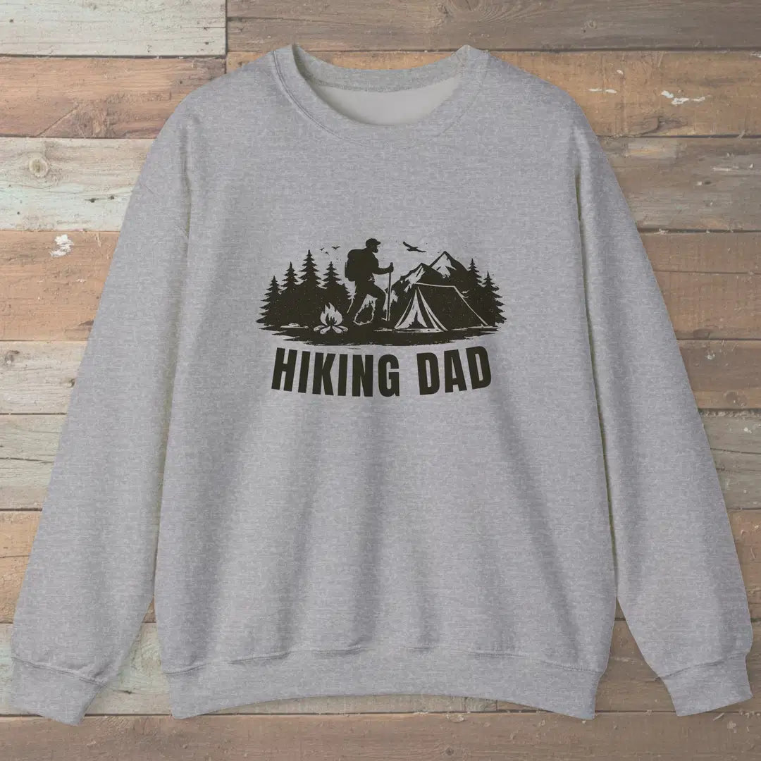 Trailside Dad Sweatshirt Sport Grey Outdoor Nature Tee