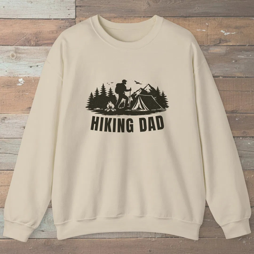 Trailside Dad Sweatshirt Sand Outdoor Nature Tee