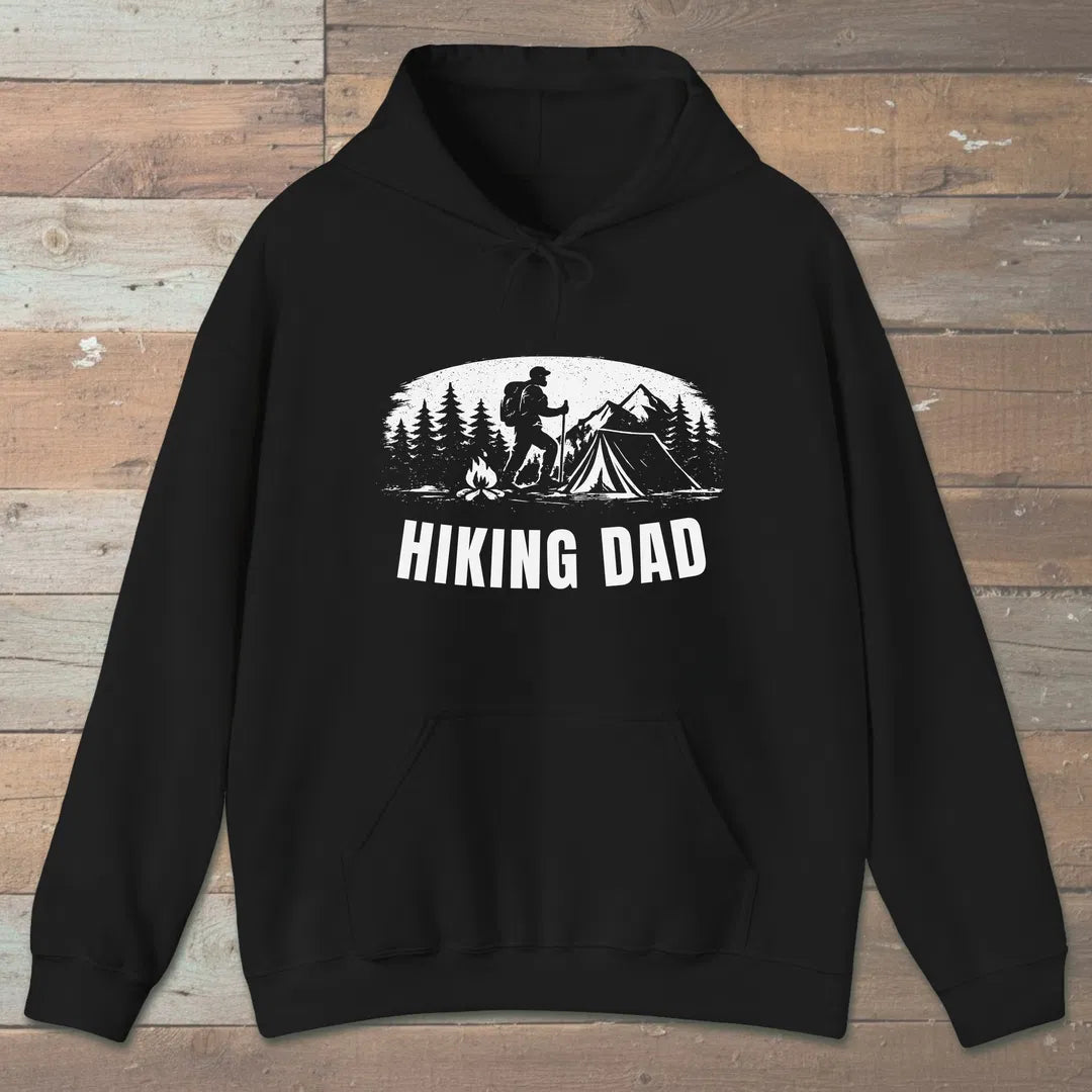 Trailside Dad Hoodie Black Outdoor Nature Tee