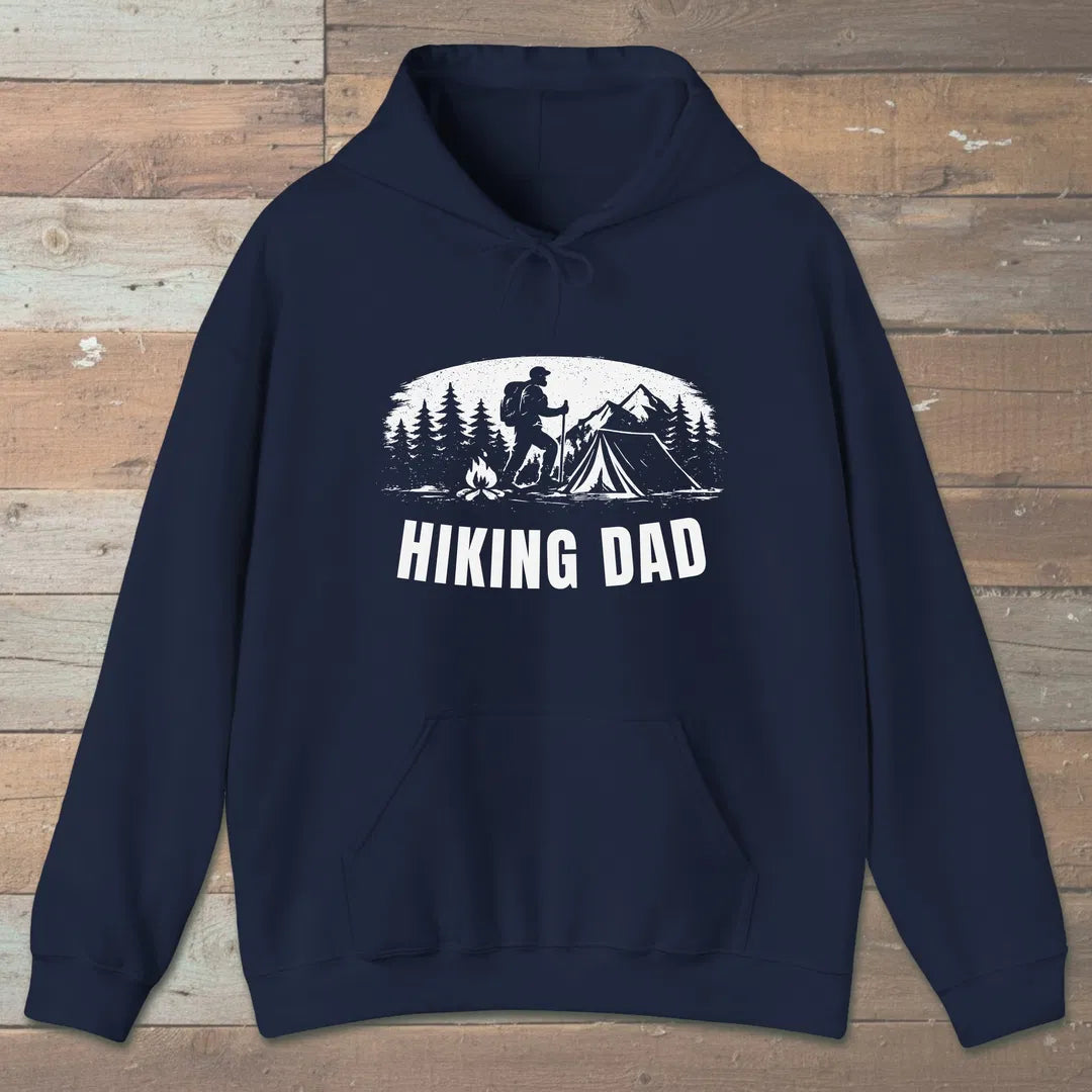 Trailside Dad Hoodie Navy Outdoor Nature Tee