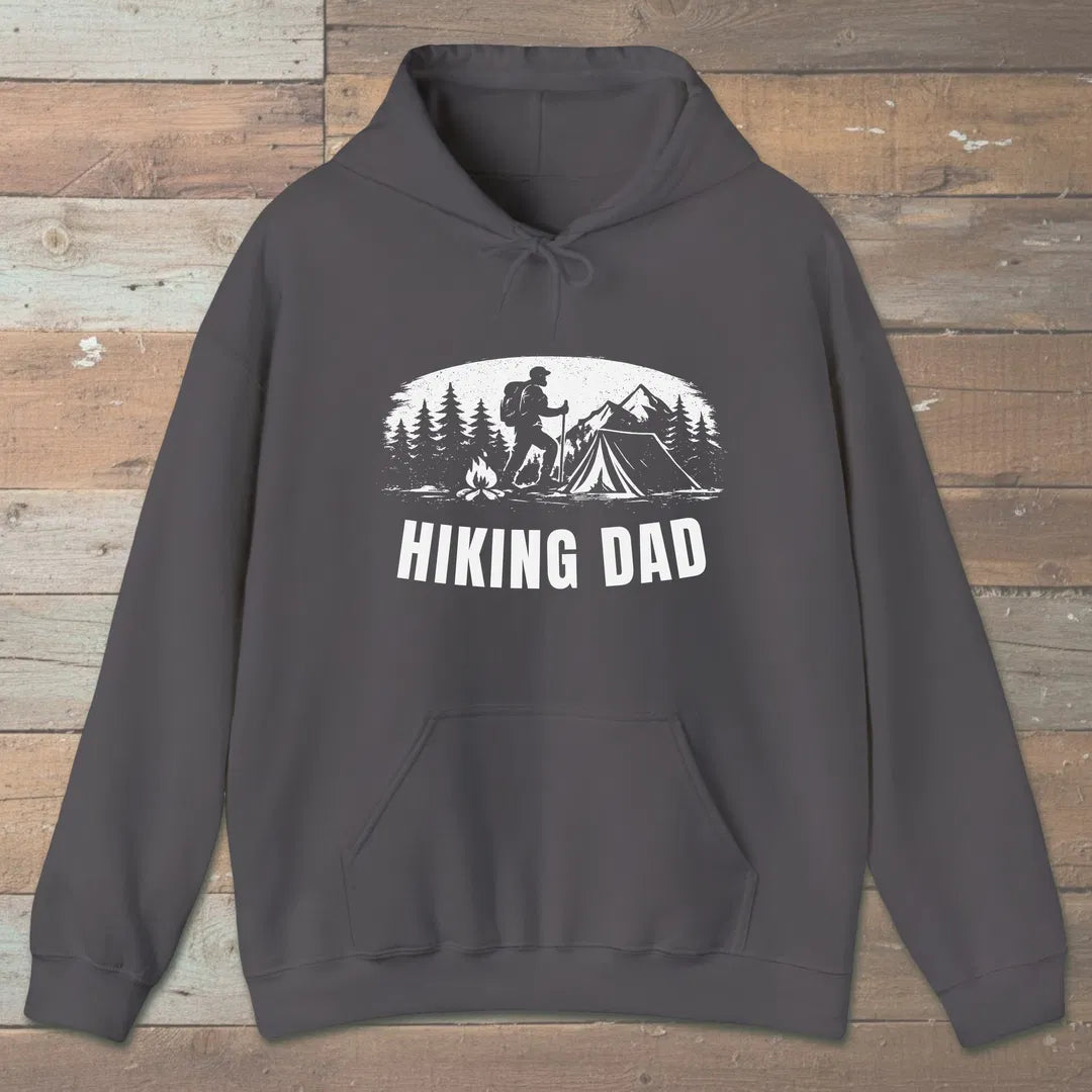 Trailside Dad Hoodie Charcoal Outdoor Nature Tee