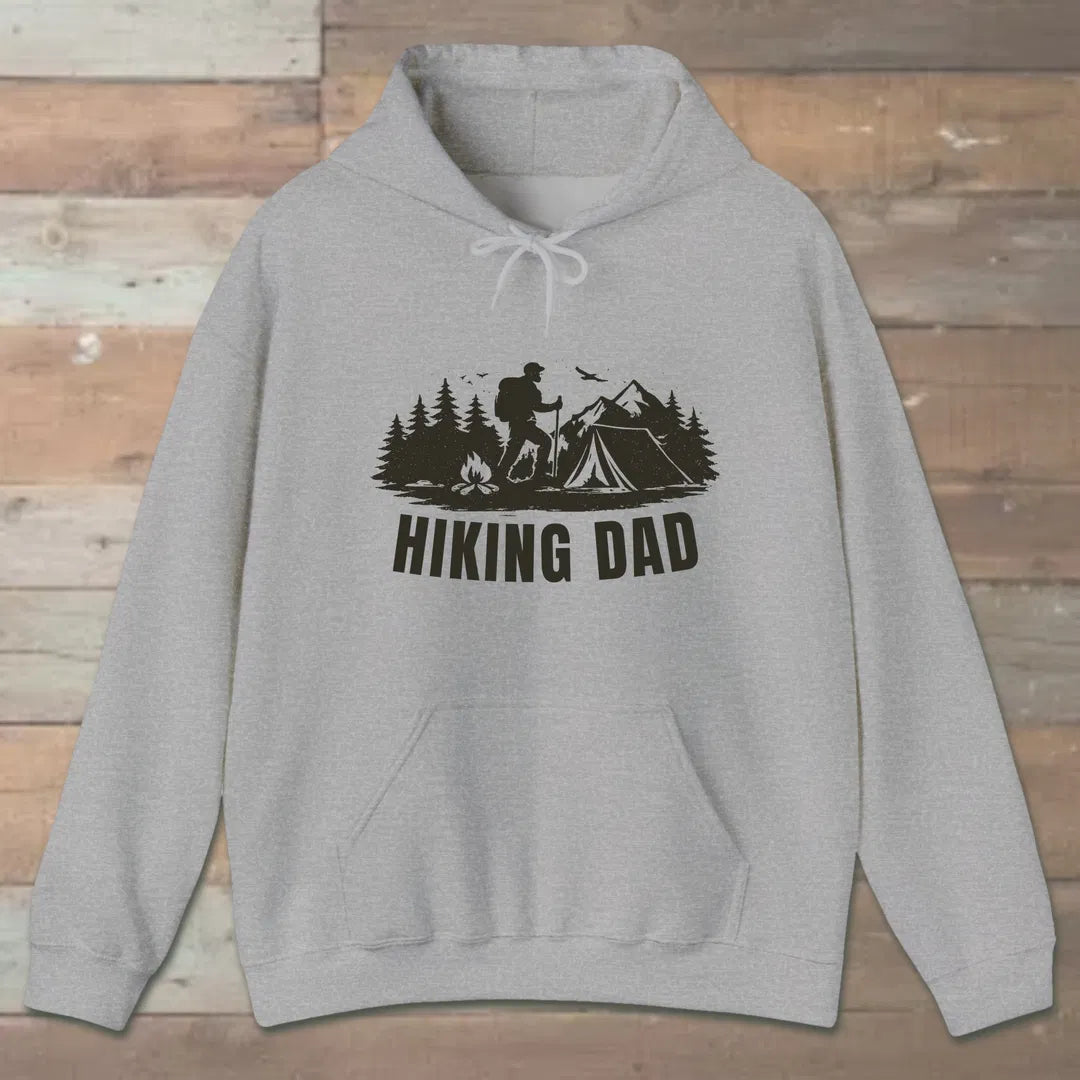 Trailside Dad Hoodie Sport Grey Outdoor Nature Tee
