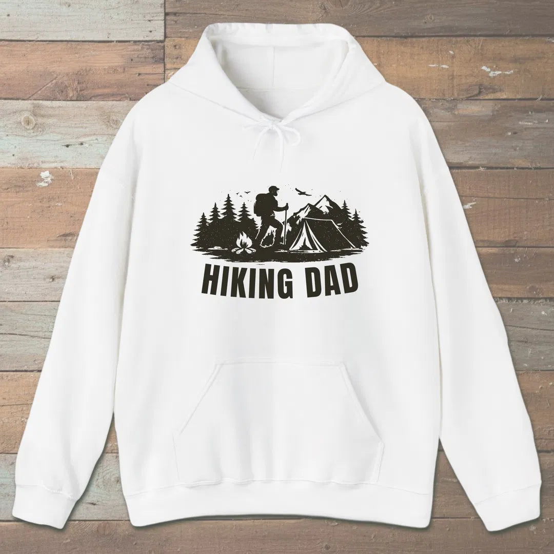 Trailside Dad Hoodie White Outdoor Nature Tee