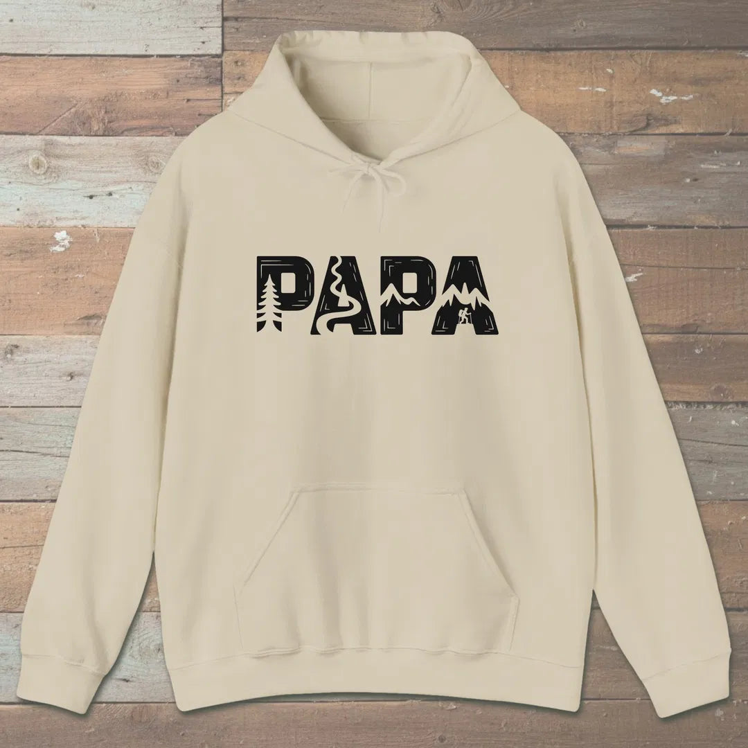 Trail Papa Hoodie Sand Outdoor Nature Tee