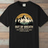Out Of Breath Hiking Society Mountain T-Shirt Black Outdoor Nature Tee