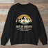 Out Of Breath Hiking Society Mountain Sweatshirt Black Outdoor Nature Tee