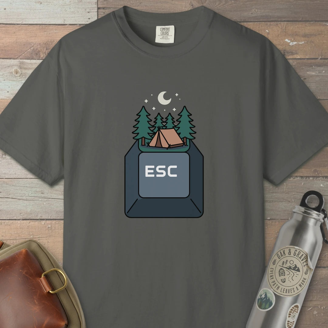 Escape To Camp T-Shirt Pepper Outdoor Nature Tee