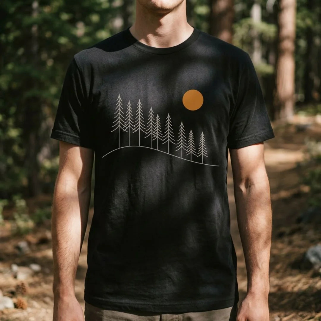 Sunrise Pine Ridge T-Shirt Outdoor Nature Tee