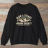 Slow And Steady Hiking Society Sweatshirt Black Outdoor Nature Tee